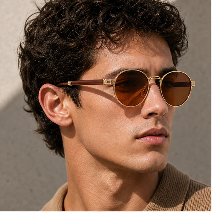 Deventio Retro Sunglasses - Orange - vintage oval - Brondals - Image 4
