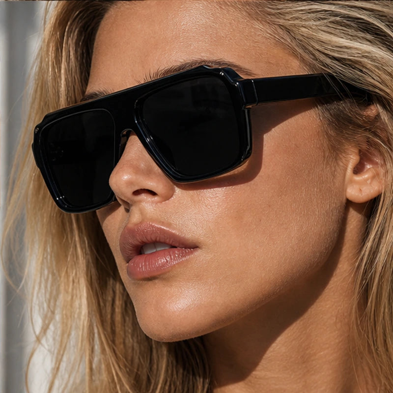 Certra Retro Sunglasses - Classic Black - oversized sunglasses - Brondals - Image 4