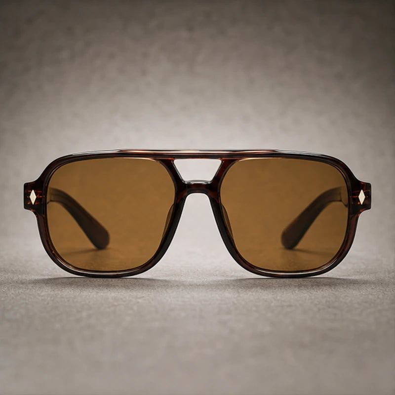 Palma Azure Aviator Sunglasses - Espresso Brown - uv400 - Brondals - Image 4