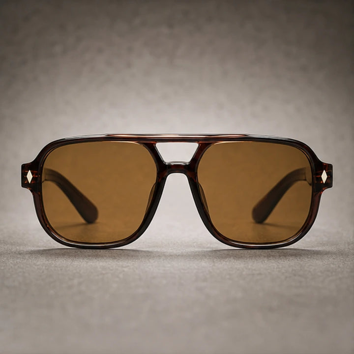 Palma Azure Aviator Sunglasses - Espresso Brown - uv400 - Brondals - Image 4