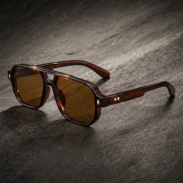 Palma Azure Aviator Sunglasses - Espresso Brown - Sunglasses - Brondals - Image 1