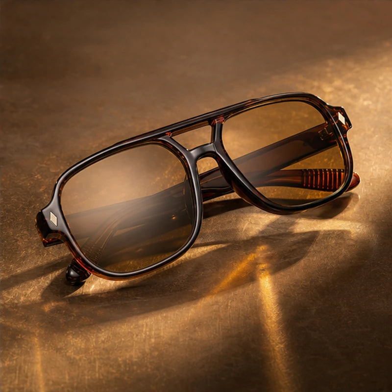 Palma Azure Aviator Sunglasses - Espresso Brown - sunglasses - Brondals - Image 2