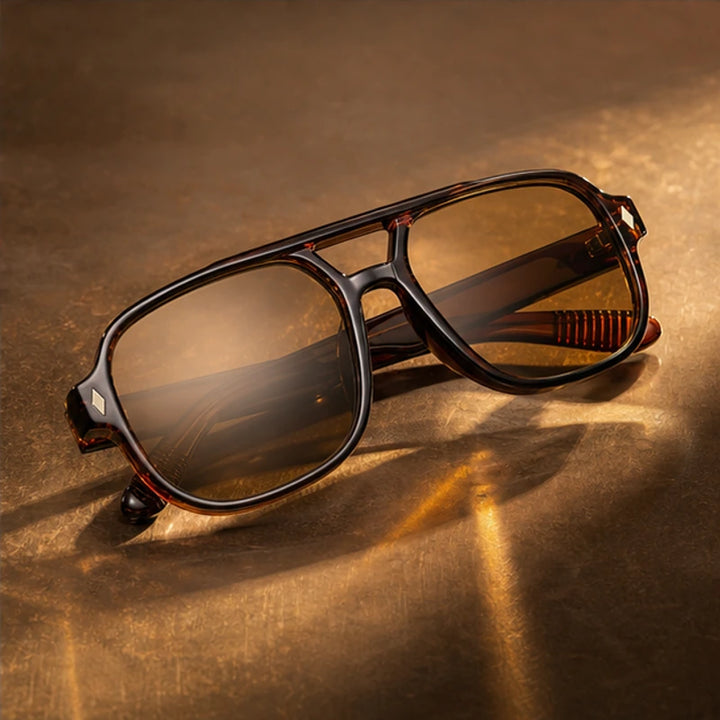 Palma Azure Aviator Sunglasses - Espresso Brown - sunglasses - Brondals - Image 2