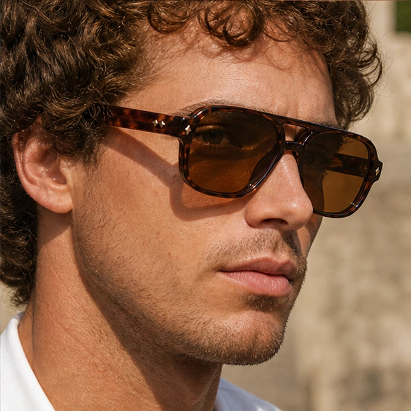Palma Azure Aviator Sunglasses - Espresso Brown - tortoiseshell - Brondals - Image 6