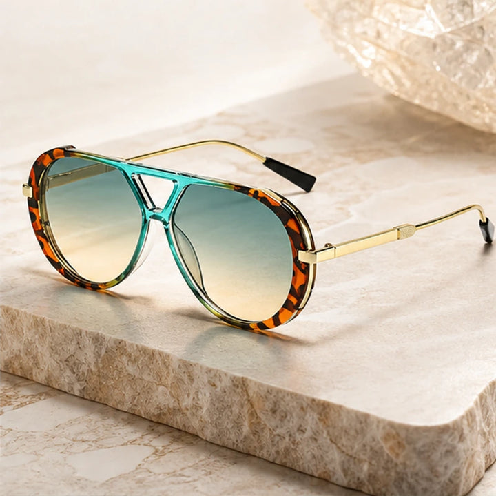 Branley Aviator Sunglasses - Turquoise - Sunglasses - Brondals - Image 1