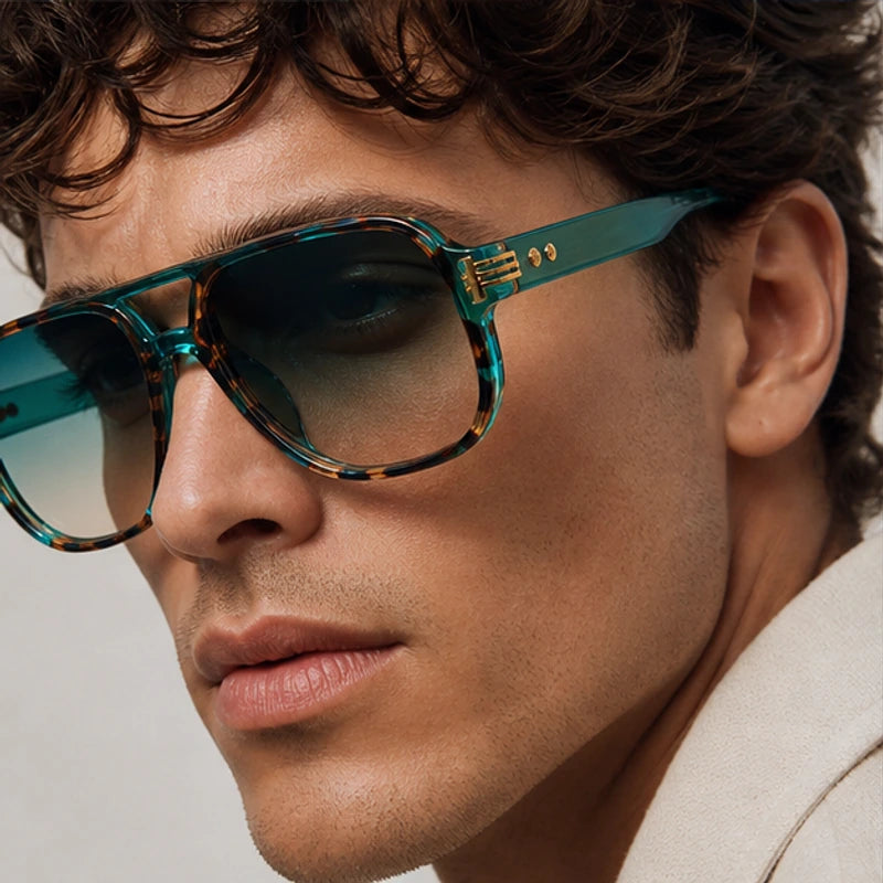 Branley Aviator Sunglasses - Turquoise - retro sunglasses - Brondals - Image 5