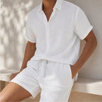 Balfour Linen Shorts Set - White - linen set - Brondals - Image 2