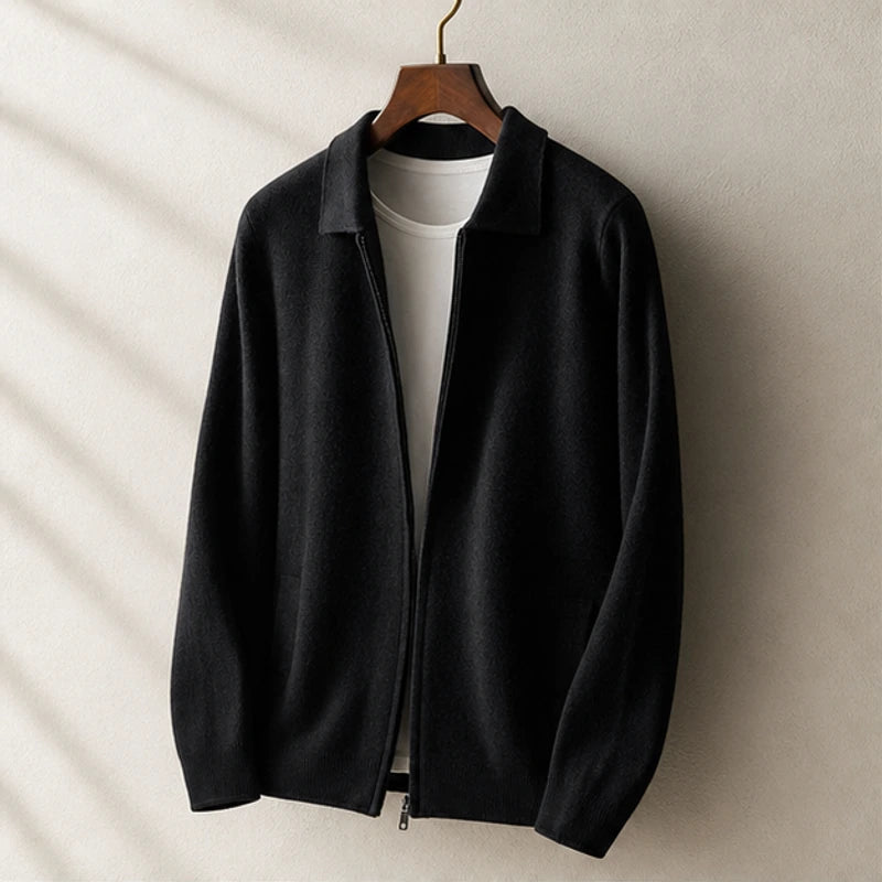 Barclay Cashmere Cardigan - Jet Black - Cardigan - Brondals - Image 1