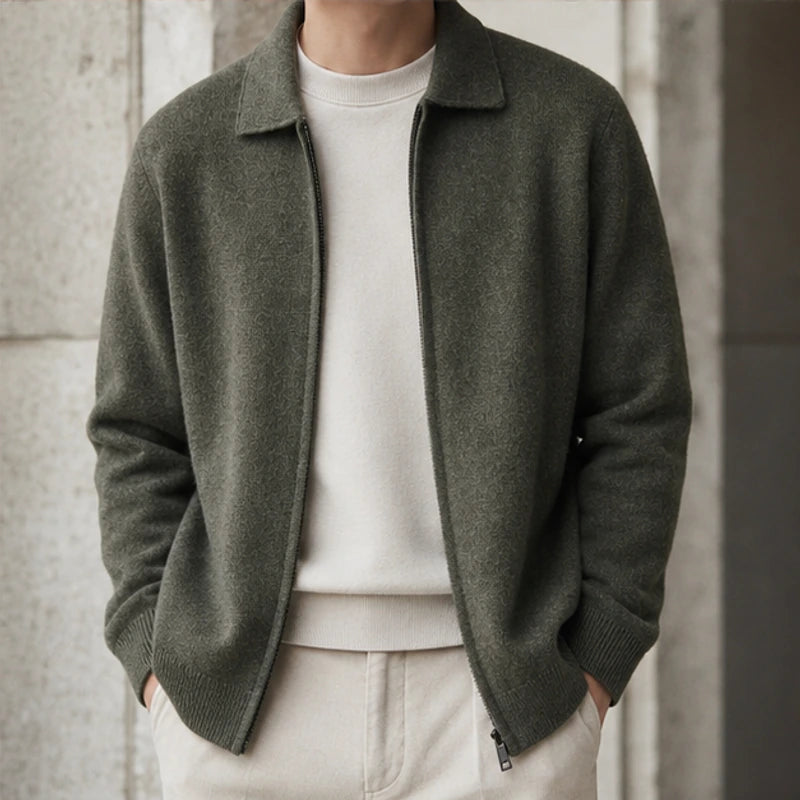 Barclay Cashmere Cardigan - Olive Green - cashmere cardigan - Brondals - Image 3
