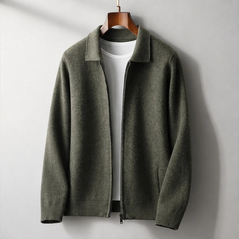 Barclay Cashmere Cardigan - Olive Green - Cardigan - Brondals - Image 1