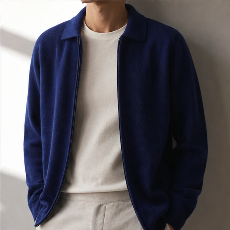 Barclay Cashmere Cardigan - Royal Navy - cashmere cardigan - Brondals - Image 3