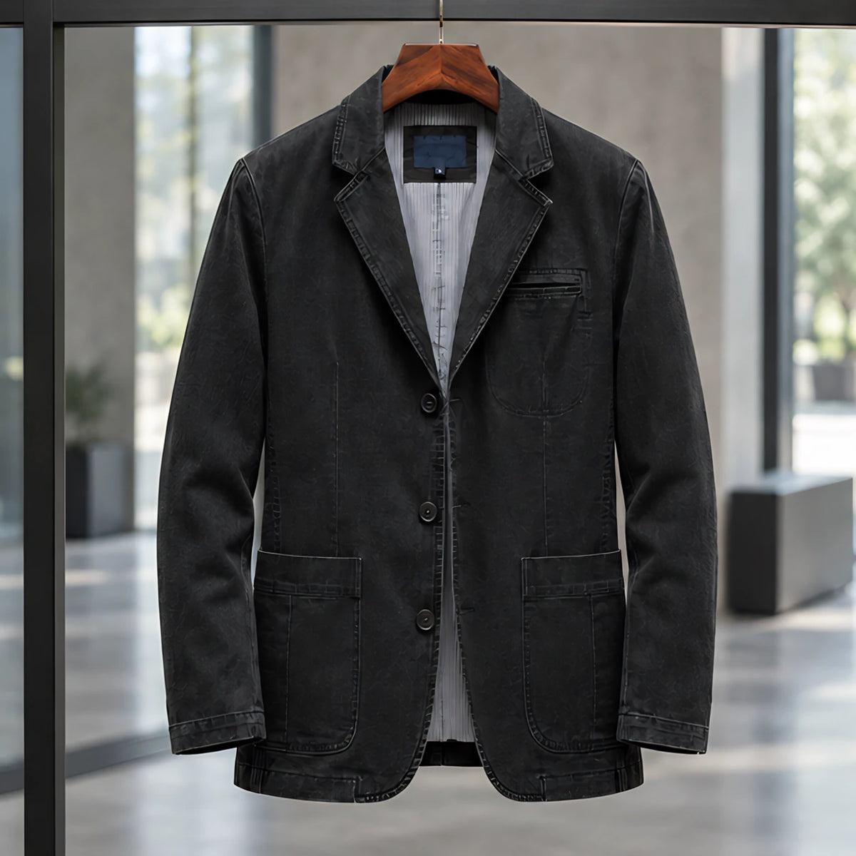 Barrett Men's Tailored Notch-Lapel Blazer - Black - Catalog Group: Clothing - Brondals - Image 2