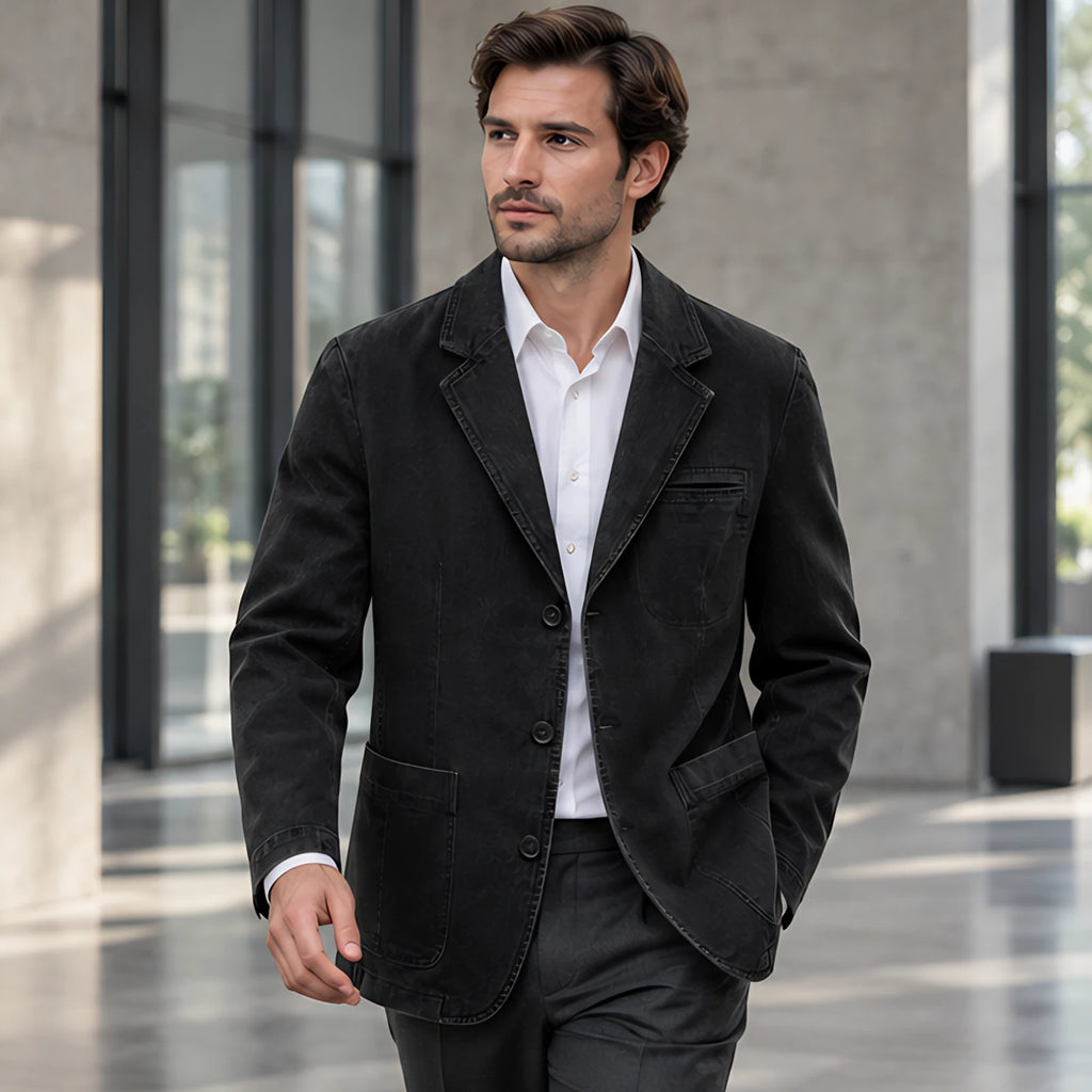Barrett Men's Tailored Notch-Lapel Blazer - Black - Men's Clothing > Suits & Blazers > Blazers - Brondals - Image 1