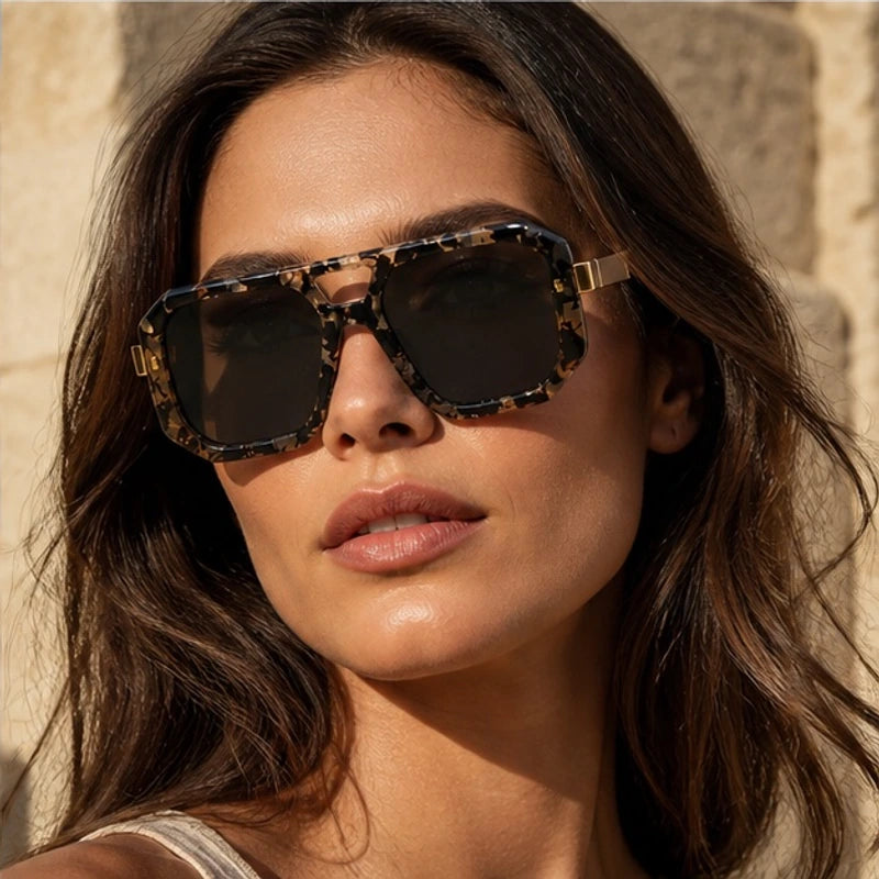 Biarritz Geometric Shades - Black Gold - acetate sunglasses - Brondals - Image 4