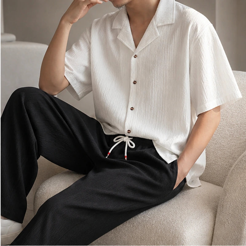 Blackwood Oversized Linen Set - White/Black - women's set - Brondals - Image 2