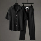 Blackwood Oversized Linen Set - Black - Outfit Set - Brondals - Image 1