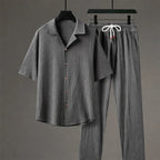 Blackwood Oversized Linen Set - Gray - Outfit Set - Brondals - Image 1