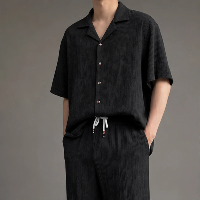 Blackwood Oversized Linen Set - Black - women's set - Brondals - Image 2