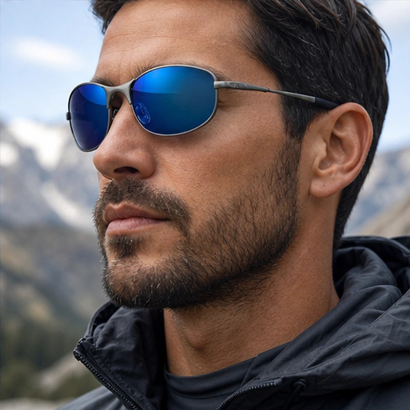 Ridgeline Polarized Sport Sunglasses - Blue - uv400 sunglasses - Brondals - Image 4
