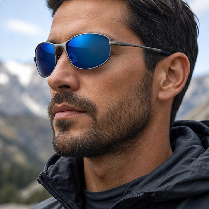 Ridgeline Polarized Sport Sunglasses - Blue - uv400 sunglasses - Brondals - Image 4
