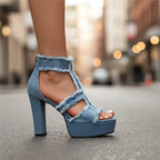 Tacones de mezclilla Alta Fray