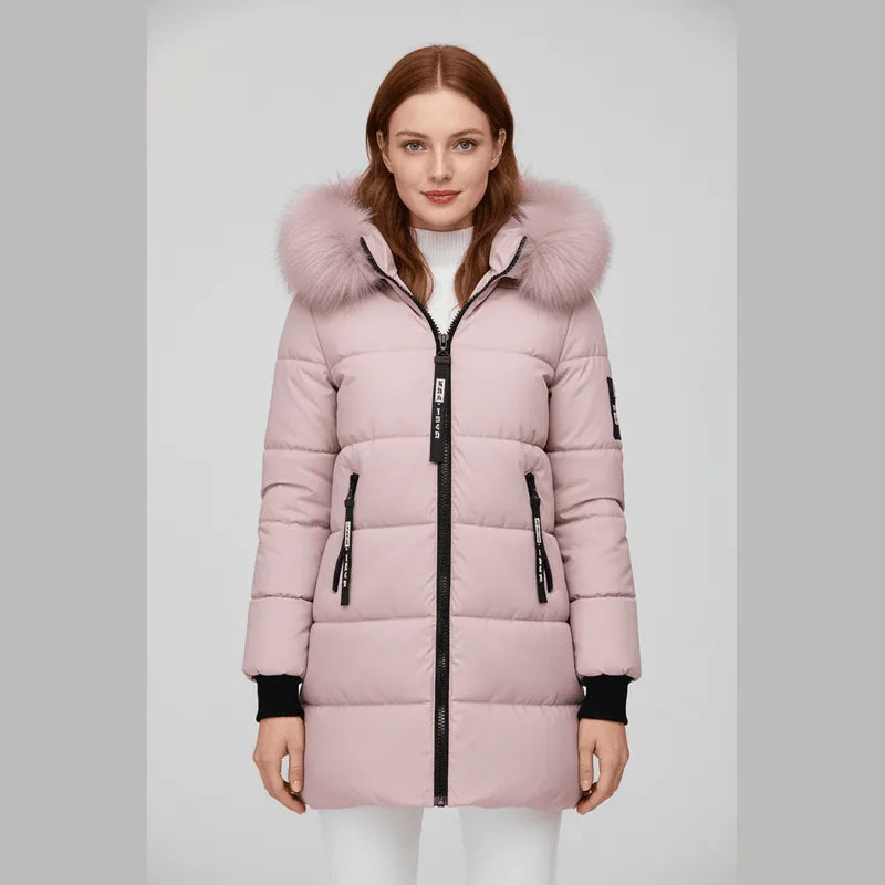 Parka con capucha y ribete de piel de Sorelle