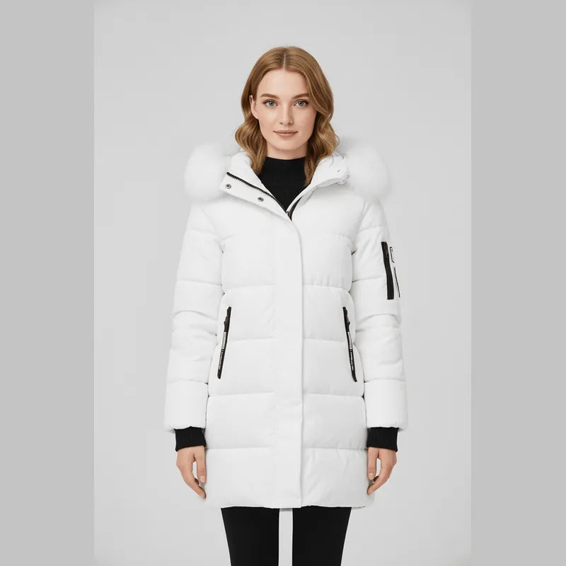 Parka con capucha y ribete de piel de Sorelle