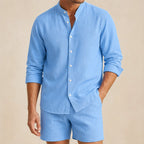 Bradford Relaxed Linen Shorts Set - Blue - women's set - Brondals - Image 2