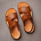 Branson Leather Sandals - Khaki - Sandals - Brondals - Image 1