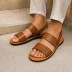 Branson Leather Sandals - Khaki - premium leather - Brondals - Image 3