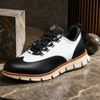 Brentwood Brogue Sneaker - White & Black - men's sneakers - Brondals - Image 2