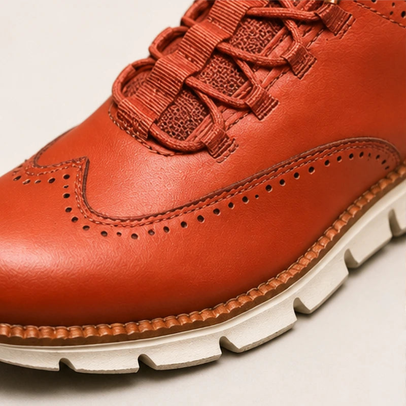 Brentwood Brogue Sneaker - Crimson - wingtip sneaker - Brondals - Image 3