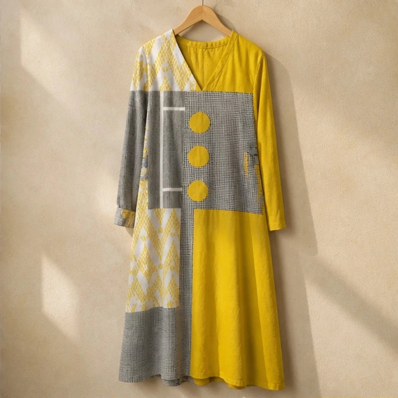 Brielle Multicolor Geometric Dress - Multicolor - Women's Clothing > Dresses > Ankle-Length Dresses - Brondals - Image 1