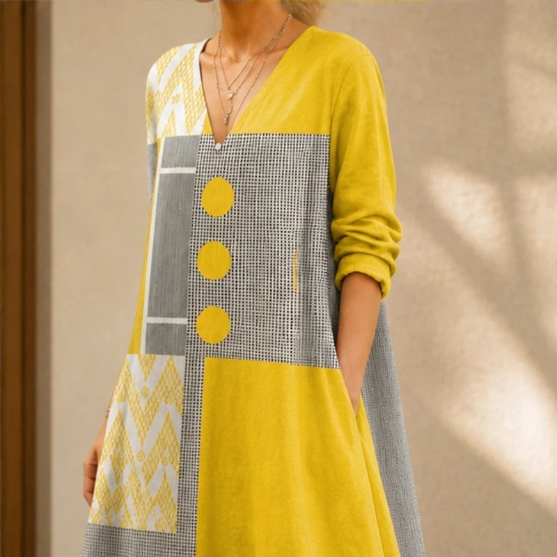 Brielle Multicolor Geometric Dress - Multicolor - Product Type: Dresses - Brondals - Image 4