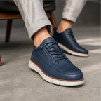 Brigham Court Leather Sneaker - Blue - genuine leather - Brondals - Image 4