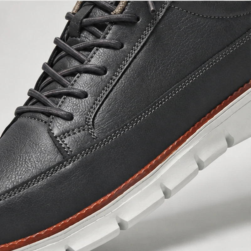 Brigham Court Leather Sneaker - Charcoal - Sneakers - Brondals - Image 1