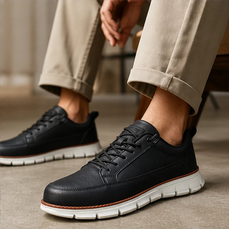 Brigham Court Leather Sneaker - Black - leather sneaker - Brondals - Image 3