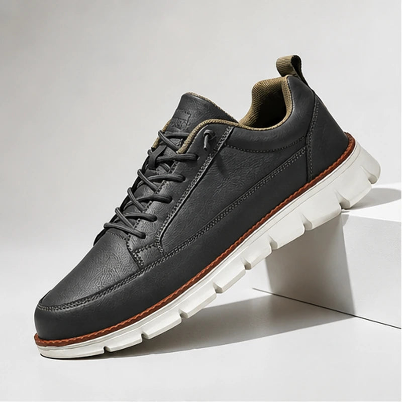 Brigham Court Leather Sneaker - Charcoal - genuine leather - Brondals - Image 4