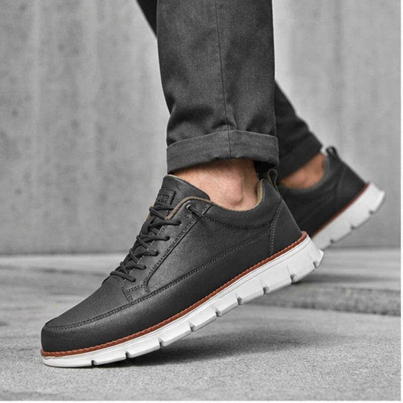 Brigham Court Leather Sneaker - Charcoal - men's sneakers - Brondals - Image 2