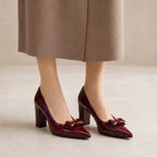 Briony Bow Pumps - Claret - Shoes - Brondals - Image 2
