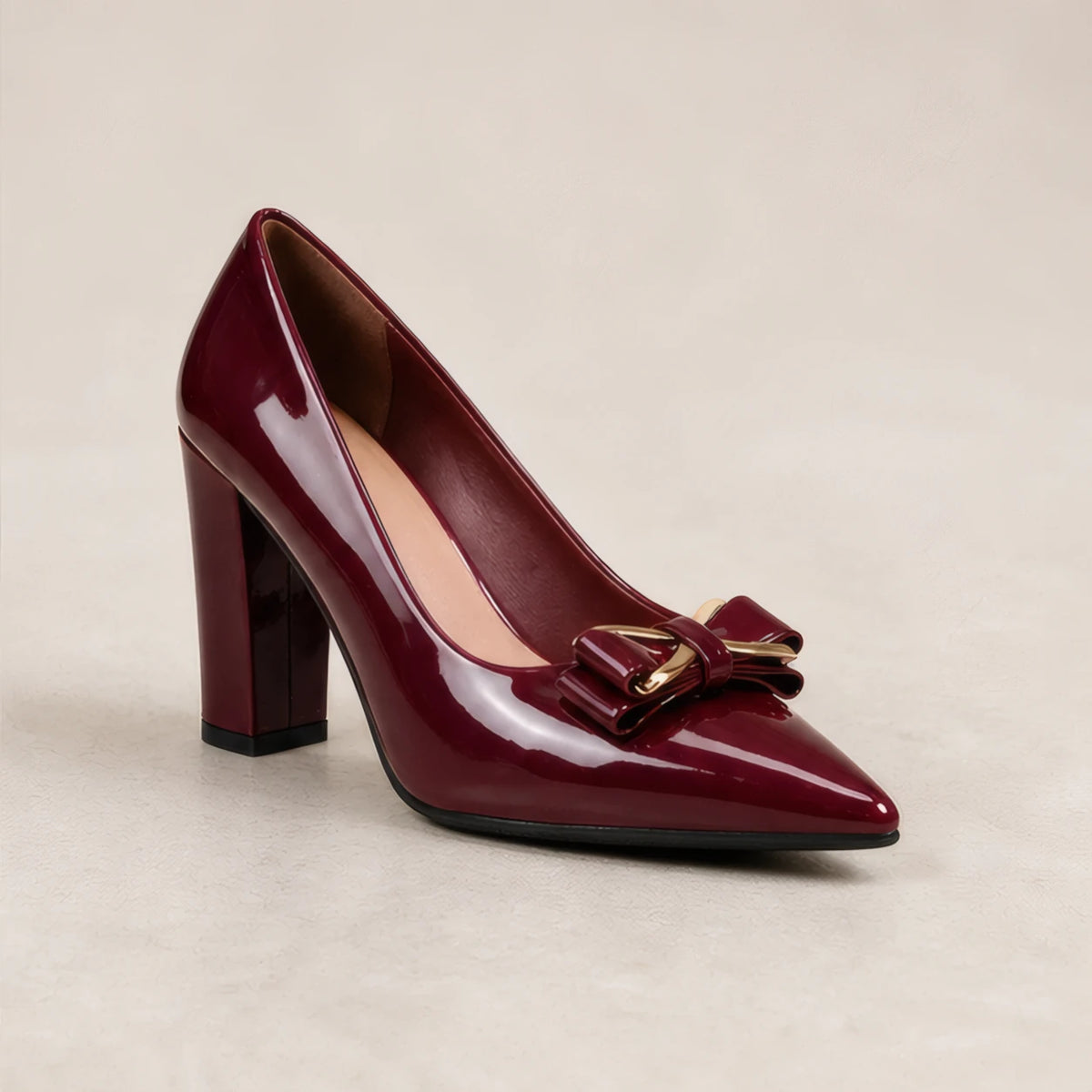 Briony Bow Pumps - Claret - female - Brondals - Image 4