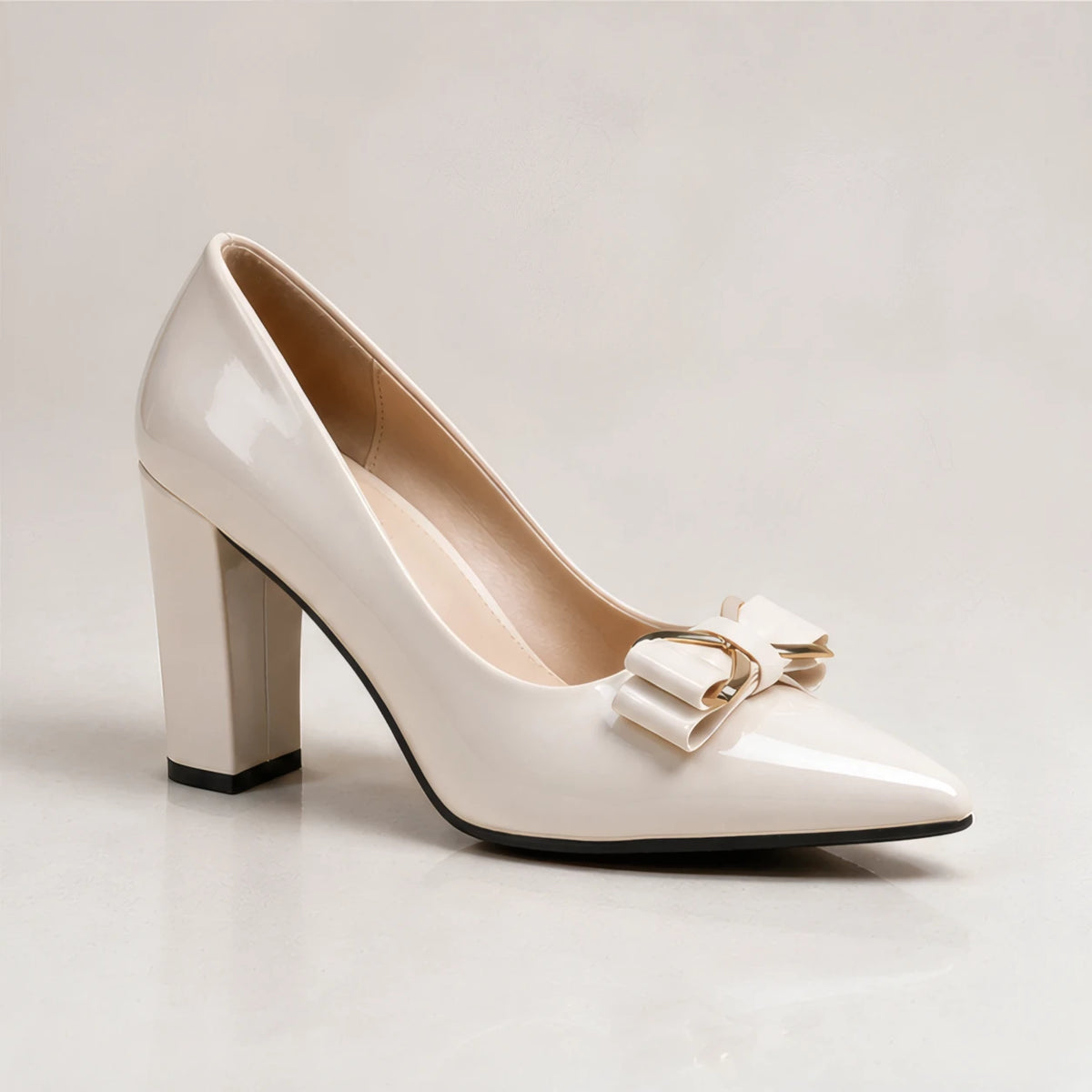 Briony Bow Pumps - Bone - female - Brondals - Image 4
