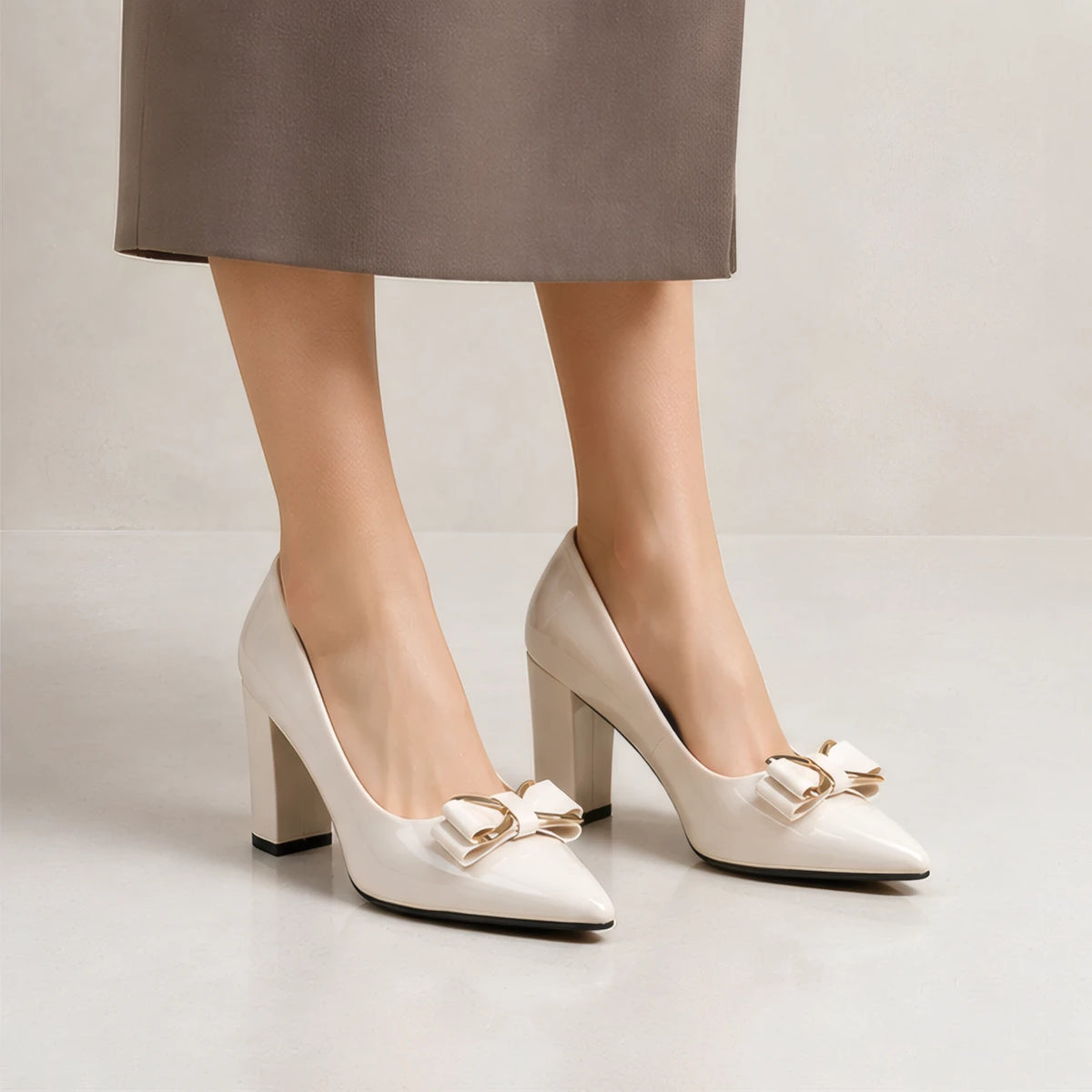 Briony Bow Pumps - Bone - Shoes - Brondals - Image 2