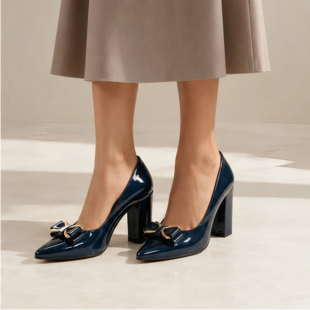Briony Bow Pumps - Ink - Shoes - Brondals - Image 2