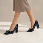 Briony Bow Pumps - Ink - Women's Footwear > Heels > Pointed-Toe Pumps - Brondals - Image 3
