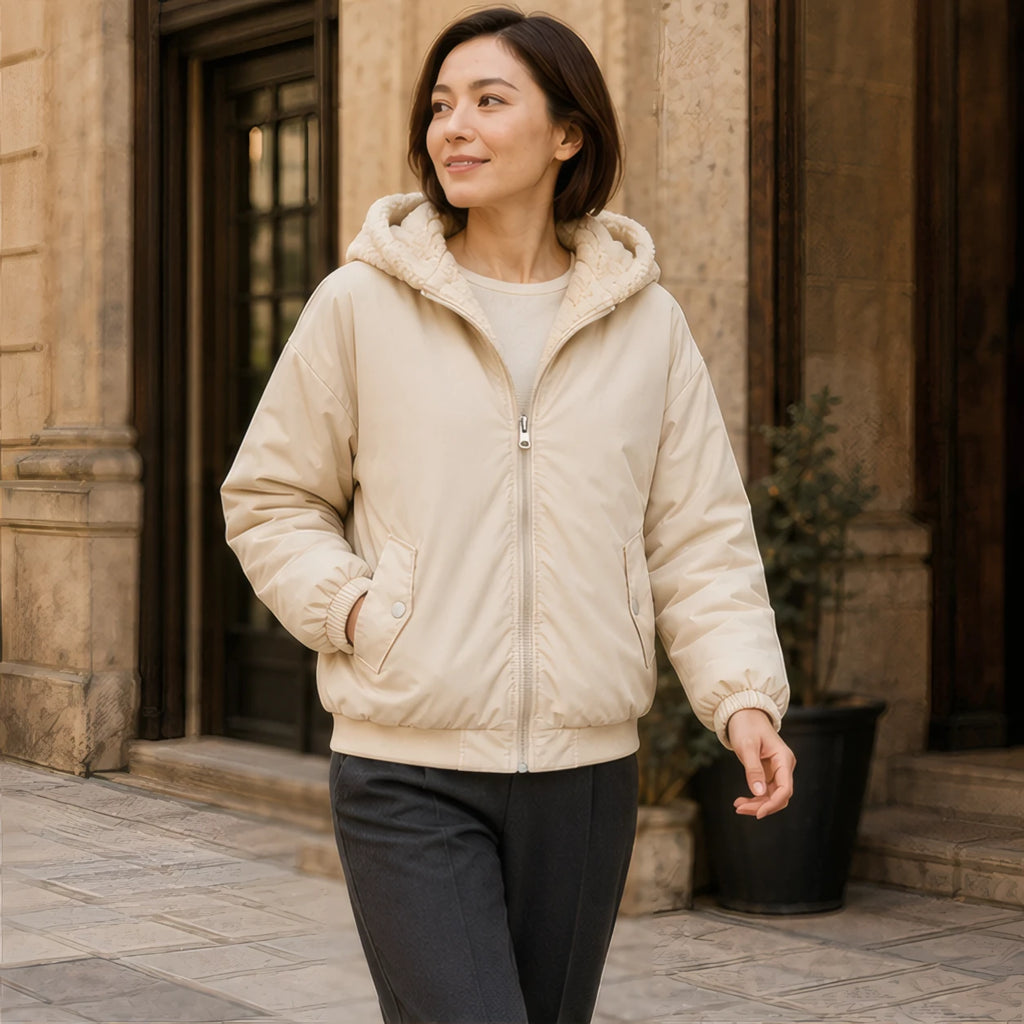 Bronte Women's Fleece-Lined Zip Jacket - Beige - Catalog Group: Clothing - Brondals - Image 2