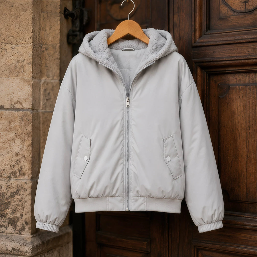 Bronte Women's Fleece-Lined Zip Jacket - Light Gray - Department: Women - Brondals - Image 3