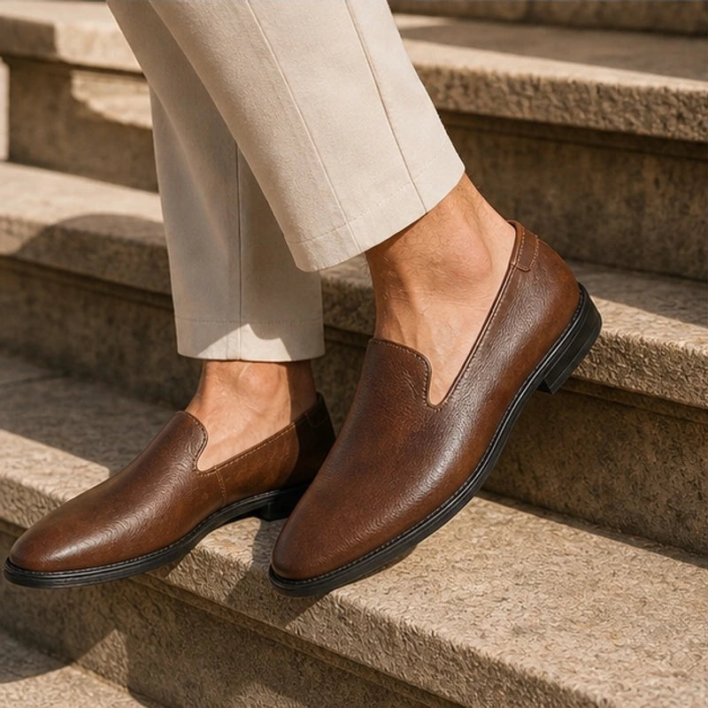 Burton Polished Leather Loafers - Brown - leather loafers - Brondals - Image 3