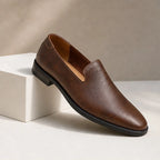 Burton Polished Leather Loafers - Brown - Shoes - Brondals - Image 1
