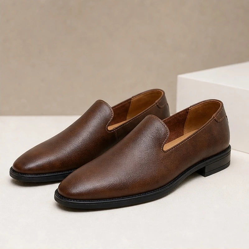 Burton Polished Leather Loafers - Brown - men's loafers - Brondals - Image 2